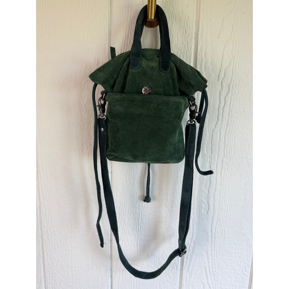 Free People Scout Slouchy Crossbody Bag, Green Suede - Picture 6 of 8
